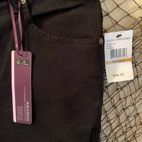 Gloria Vanderbilt Amanda Pants 16W Short - Picture 2 of 5